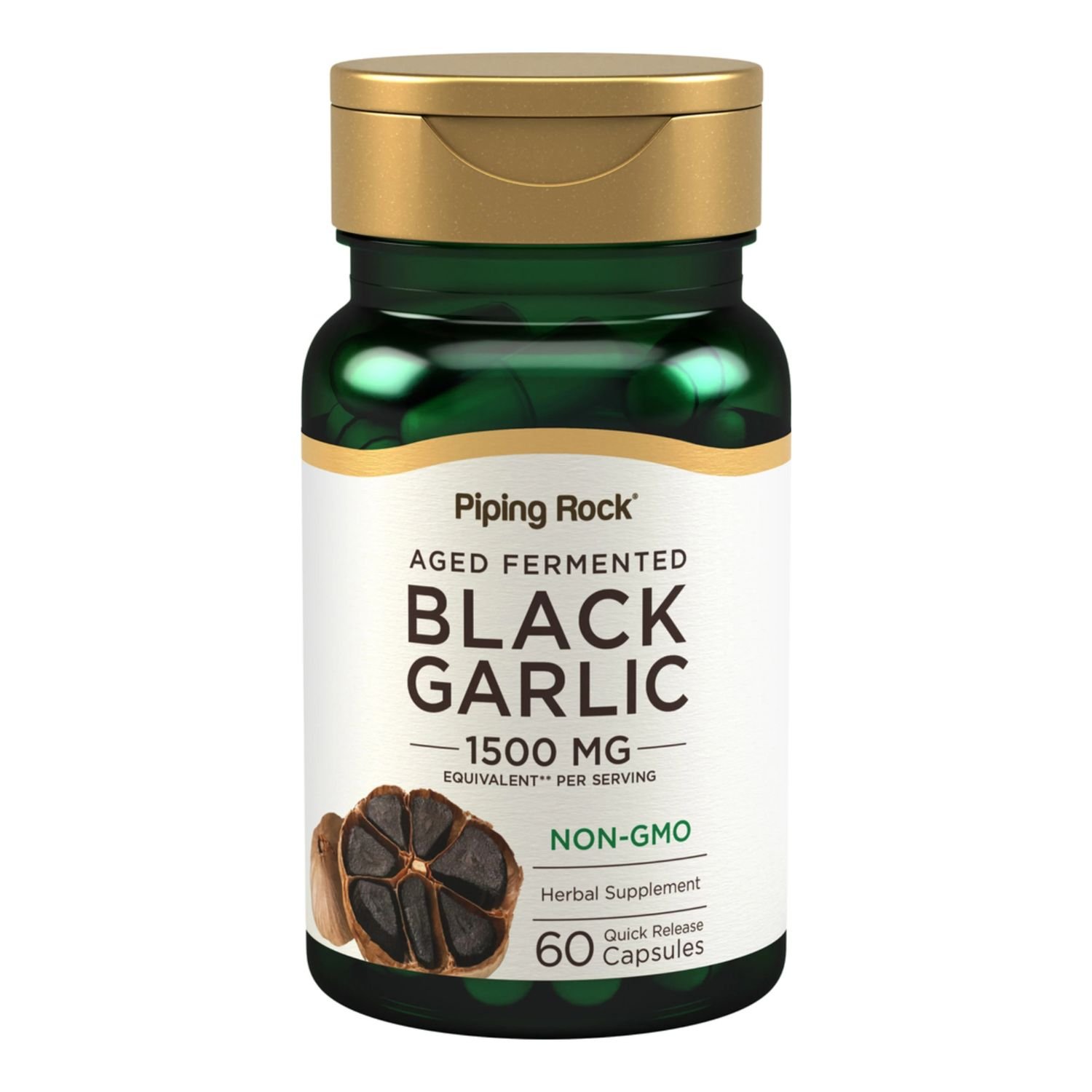 Ajo negro, 1500mg, 60 Cápsulas