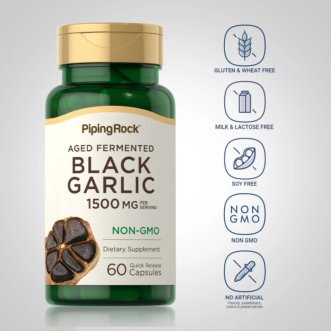 Ajo negro, 1500mg, 60 Cápsulas - Imagen 2
