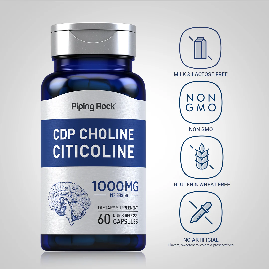 Citicolina CDP Colina, 1000 mg (por porción), 60 Cápsulas - Imagen 3