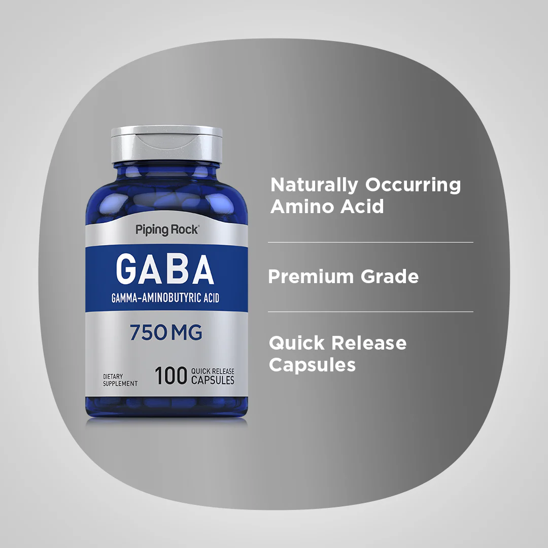 GABA, 750mg, 100 Cápsulas - Imagen 2