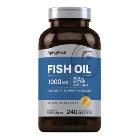 Omega-3, 1000mg, 240 Cápsulas blandas sabor limón